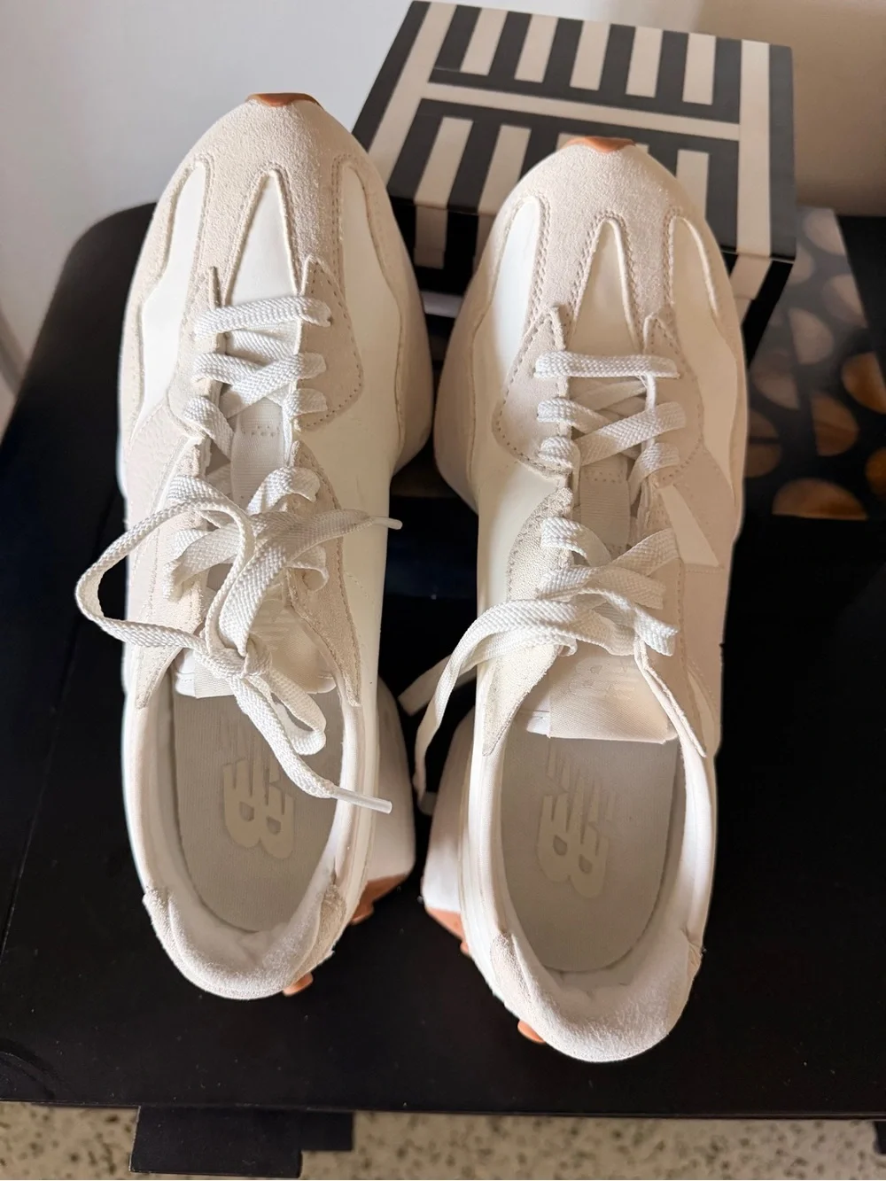 Brand new - New Balance Women's Cream and Gum Lace-Up Sneakers